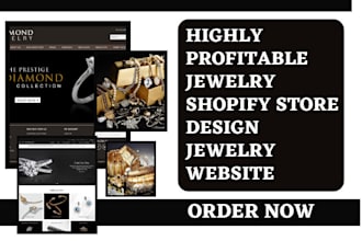 design jewelry shopify store fashion website watch necklaces dropshipping store