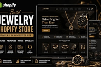 design jewelry shopify store fashion website watch necklaces dropshipping store