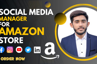 be your social media manager for amazon store