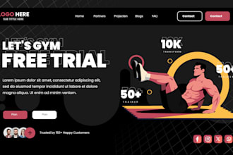 create modern fitness and gym illustrations