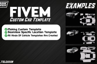 make template for any fivem vehicle and livery ,gta5