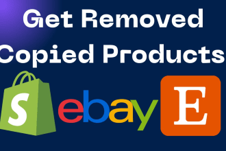 remove copied product listings from shopify ebay and etsy under dmca