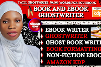 ebook ghostwriter, KDP book writer, ghost book writer, non fiction ghostwriter