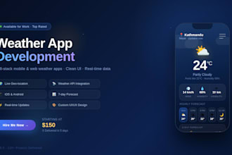 develop a modern ai powered weather app with stunning UI UX