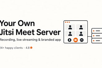 install jitsi meet video conferencing server with recording, streaming and app