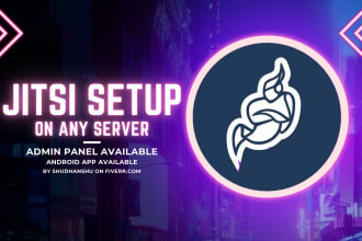 setup jitsi in your server with app and admin panel