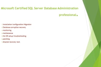 provide sql server database administration support include cloud migrations