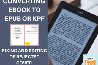 convert or reformat your manuscript and cover to amazon kdp standard
