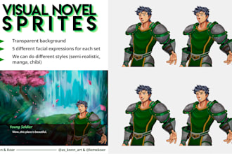 draw your visual novel character sprites