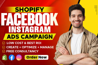 setup shopify facebook ads and instagram ads campaign