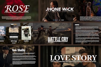 create a pitch deck presentation for your film, TV show, and podcast