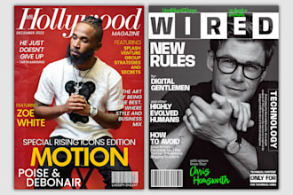 design professional magazine cover and layout