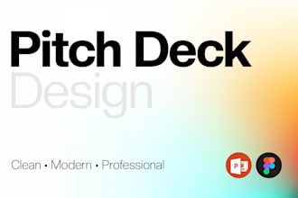 design a professional pitch deck for startups and businesses