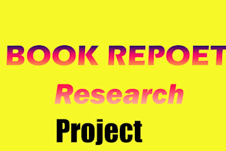 do book report, summary, research, project and critical analysis