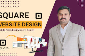 do square business website design, and square online store