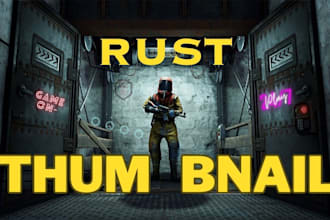 create eye catchy rust thumbnail for your youtube channel