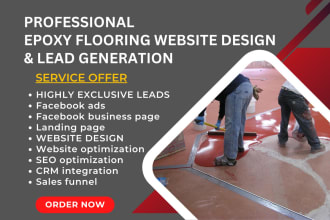design epoxy flooring website flooring facebook ads for flooring leads