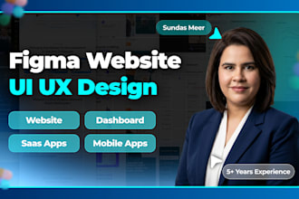do website UI UX, web apps, dashboard, landing page design in figma