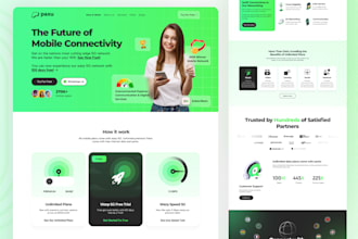 design website UI landing page app mockup in figma, xd, psd