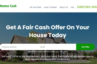 create a real estate investor, we buy houses website