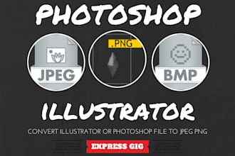 convert illustrator photoshop to jpeg png pdf