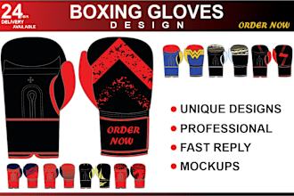 create professional custom boxing gloves designs