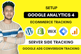 setup shopify ga4 google analytics 4 ecommerce tracking server side tracking
