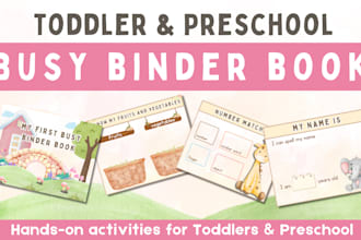 create a busy binder book for preschool
