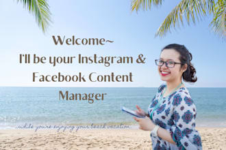 be your weekly instagram and facebook content manager
