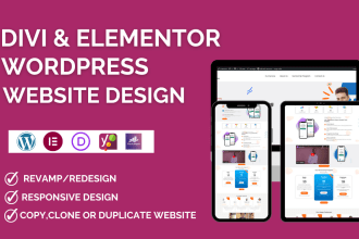 design a premium wordpress website with the divi theme or elementor pro