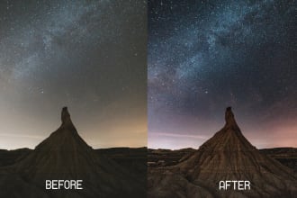 professionally edit and enhance your night sky photos