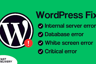 fix wordpress critical error, fatal error or any bugs
