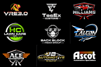 create eye catchy trucking logistics delivery transports company logo