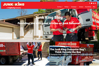 design junk removal website junk hauling dumpster, handyman website