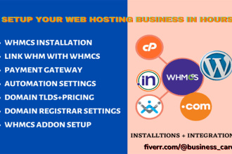 do complete webhosting setup with whmcs cpanel and whm API