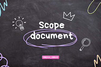 create a professional scope and vision document
