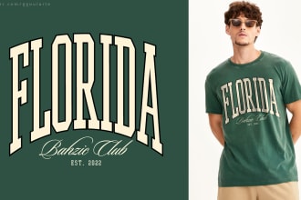 create retro college lettering prints