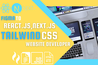 create a website using tailwindcss, react js, next js, figma