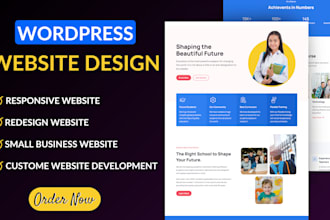 design or redesign wordpress website, elementor website
