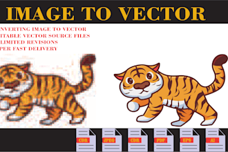 recreate image, and redraw logo into a vector in illustrator in just 8 hours