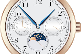 design custom watch dial in vector format