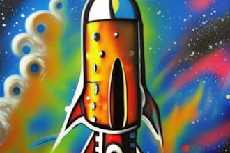 create custom pieces of art for your album covers, books etc