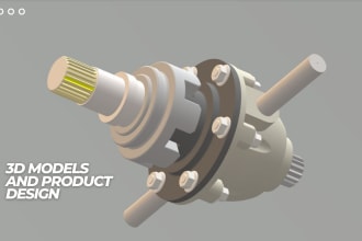 design 3d models and product design with solidworks
