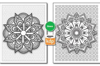 draw unique mandala coloring book pages for kdp
