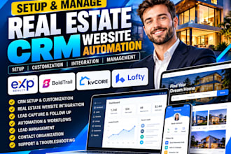 setup exp realtor boldtrail kvcore lofty crm website real estate crm management