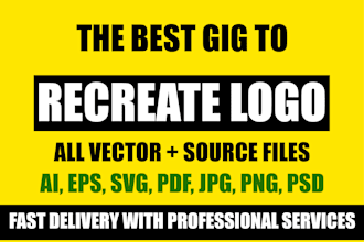recreate,remake,redo,resize,update logo in to vector
