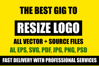 resize,edit,remade,redraw,enhance your existing logo