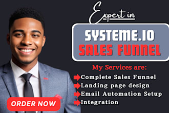 create systeme io sales funnel, systeme io landing page, systeme io website