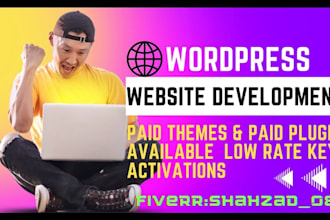 develop wordpress responsive website optimized speed with paid tools