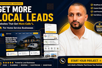 design hvac, plumbing, roofing, electrician or handyman website